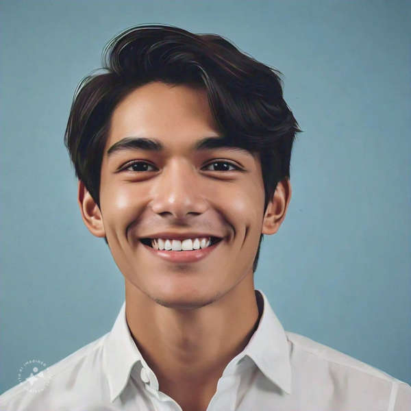 joven sonriente